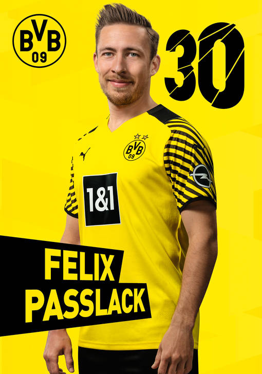 Autogrammkarte Mittelfeldspieler Felix Passlack Saison 21/22