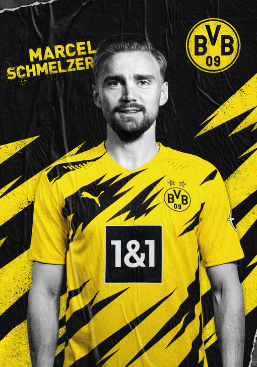 Autogrammkarte von Marcel Schmelzer, Abwehrspieler von Borussia Dortmund Saison 2019/2020