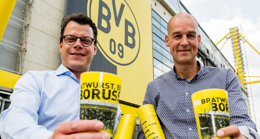Sparbüchs eckig Spardose Borussia Dortmund Metallspardose Signal Iduna Park 