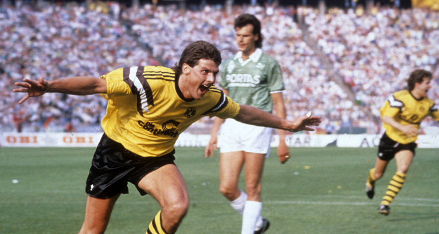 Borussia Dortmund Mannschaftskarte DFB Pokalsieger 1989 