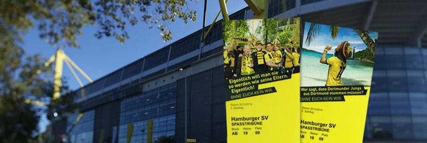 BVB  3D Postkarte Karte Borussia Dortmund 